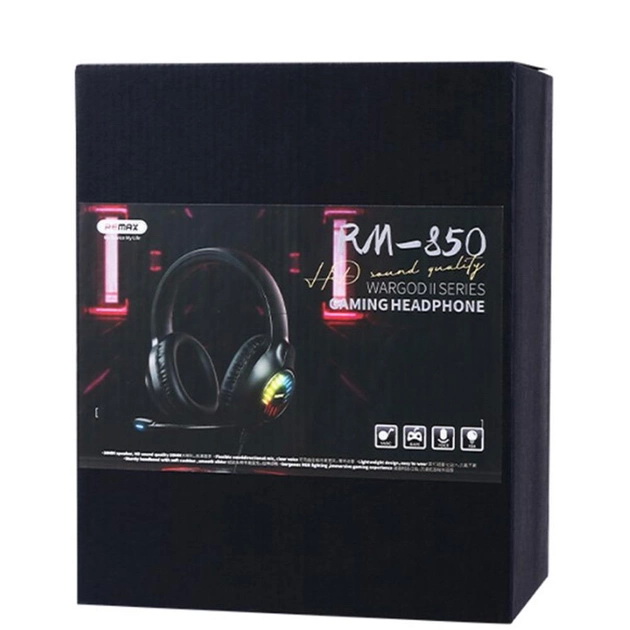 Ігрова гарнітура з мікрофоном Remax RM-850 Black навушники для ігор