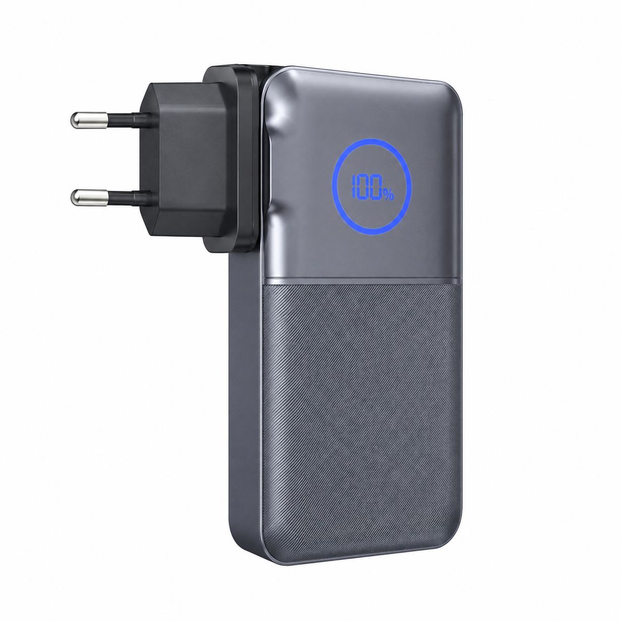 Павербанк-адаптер Remax CP-5 с вилками EU/UK и кабелем / 10000 мАч / 35 Вт / USB-C + USB-A / PD + QC / Черный