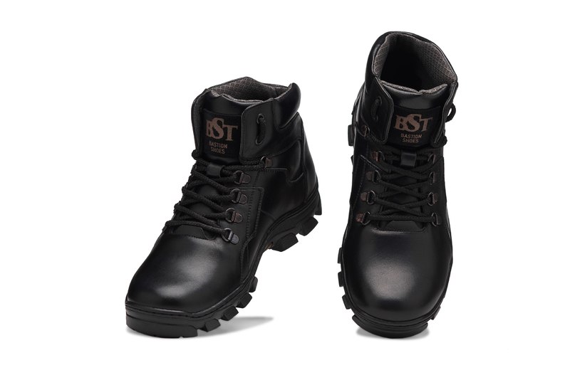 Берці - черевики тактичні шкіряні, легкі, демісезонні чорні (WTBRTS002)