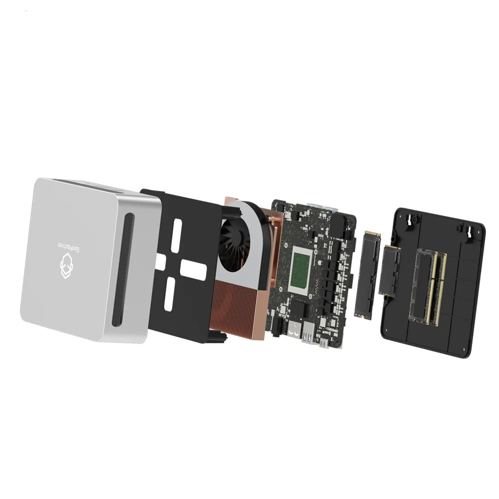 Мини-Пк GenMachine Ren 5000 / Ryzen 5 5600H / RAM 16GB / SSD 256GB / LAN / Wi-Fi / Bluetooth / Windows 11 / Cерый