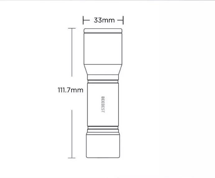 Карманный прочный фонарь Xiaomi BEEBEST Extreme F1, 250LM, 270 часов, 130м