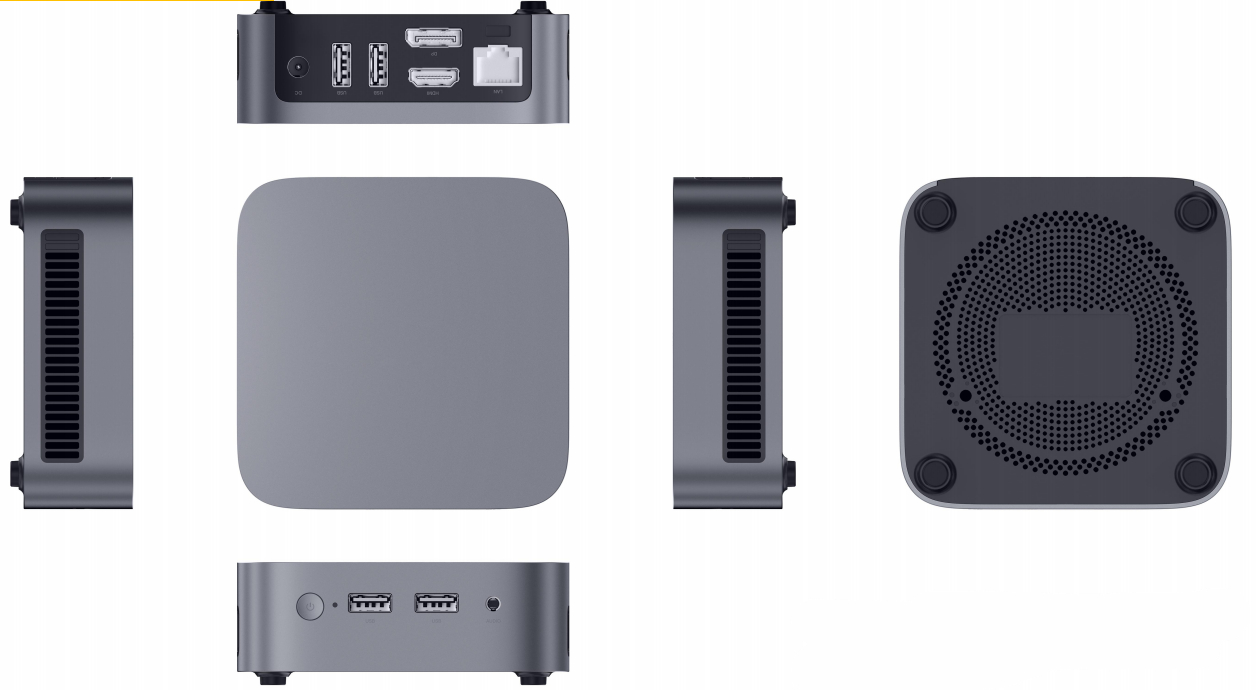 Мини-ПК Acepc A0ES / Intel Processor N150 / RAM 16GB / SSD 512GB / LAN / Wi-Fi / Bluetooth / Windows 11 / Серый