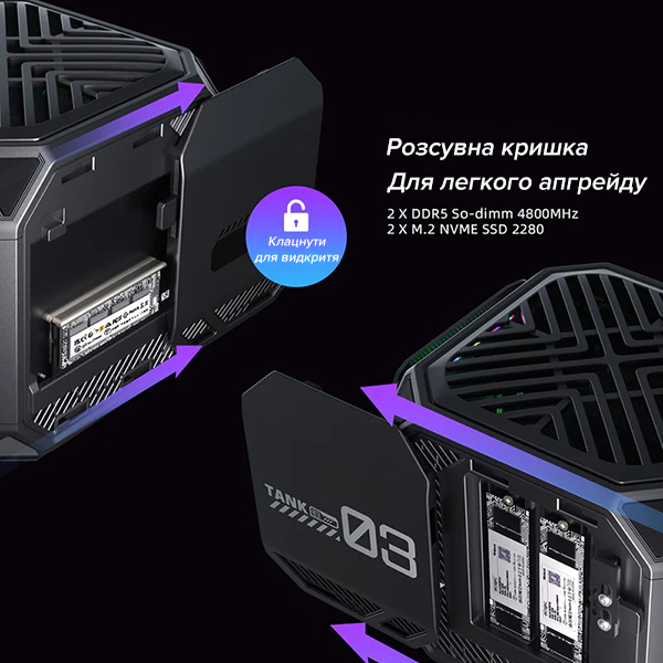 Игровой мини-пк WizBox Cube i7-12700H с дискретной видеокартой RTX 3060