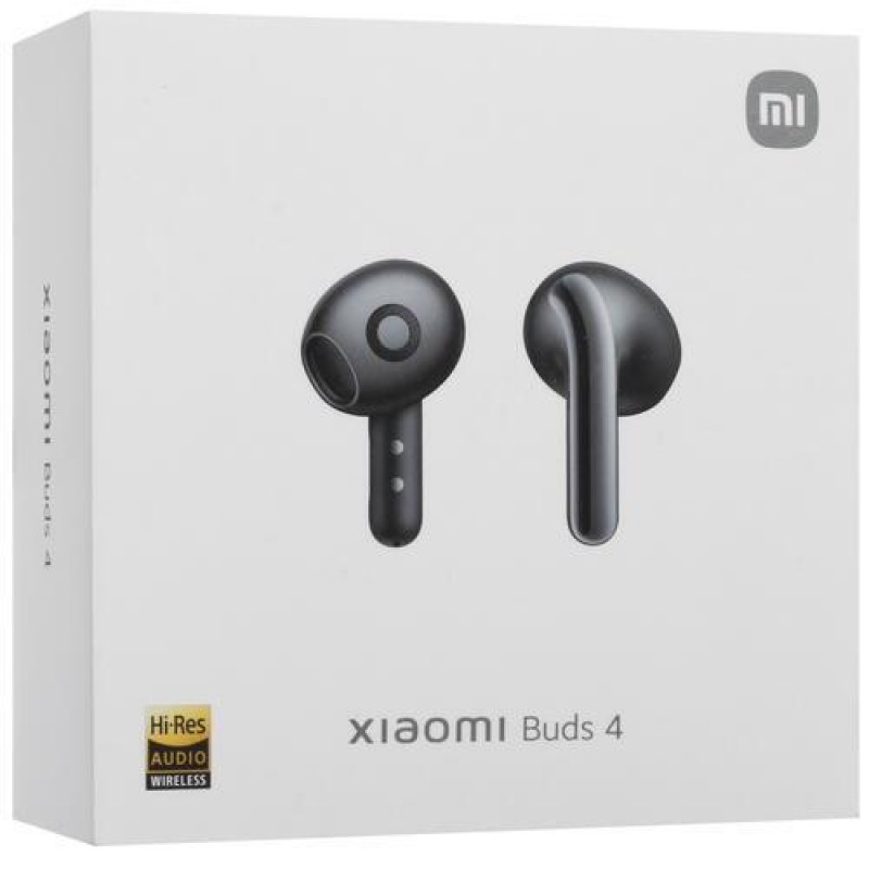 Безпровідні навушники Xiaomi Buds 4 / TWS / Hi-Res звук / до 30 годин роботи / Black