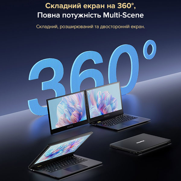 Бизнес ноутбук с двумя экранами 14-дюймов Acemagic Z1A с i7-1255U 16ГБ/1ТБ