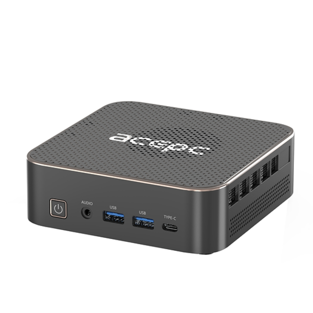 Міні-ПК Acepc E3A / Intel Core i3-1220P / RAM 16GB / SSD 512GB / LAN / Wi-Fi / Bluetooth / Windows 11 Pro (Без ключа) / Чорний