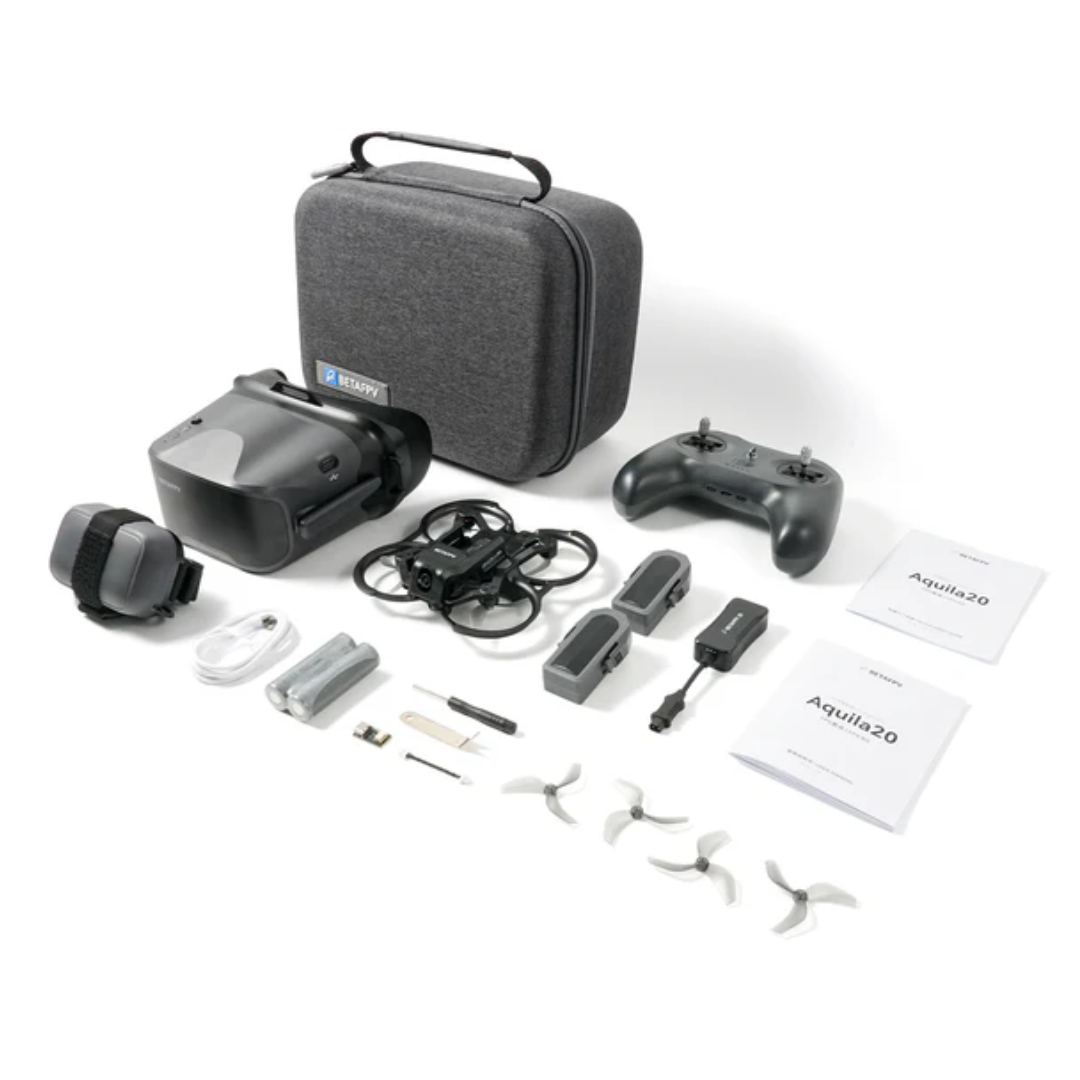Квадрокоптер BetaFPV Aquila20 HD FPV Kit / FPV / Дальность до 400 м / Полет до 10 мин / ExpressLRS 2.4 ГГц / FPV-очки, обучающие режимы