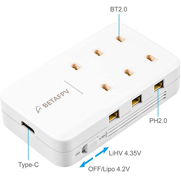 Зарядное устройство и адаптер BetaFPV на 6 портов для аккумуляторов Cetus