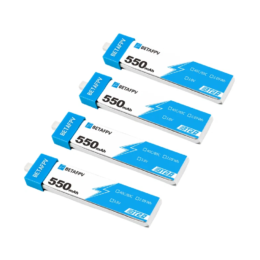Аккумулятор BETAFPV BT2.0 550mAh 1S Battery – LiHV батарея для FPV-дрона, 550 мАч, 40C, 4 шт