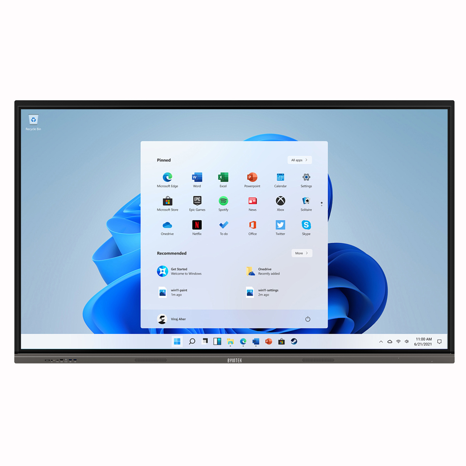 Інтерактивна сенсорна панель BYINTEK BOARDAY ED65B / 3840х2160 UHD / Android 14.0+ Windows 11 / Wi-Fi / Bluetooth