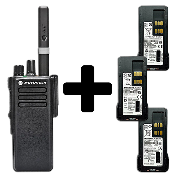 Радиостанция цифровая Motorola DP4400e VHF, 3 аккумулятора PMNN4543A на 2450мАч