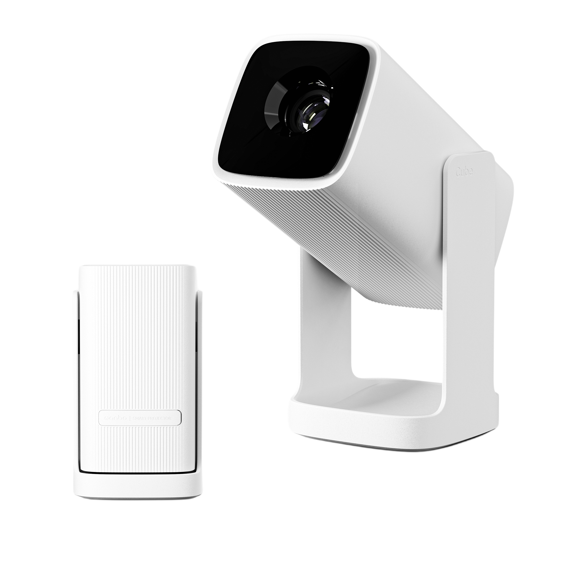 Портативний смарт-проектор Wanbo Cube 1 / 1280×720 / 350 ANSI lm / Android TV 11 / Wi-Fi / Bluetooth / Білий