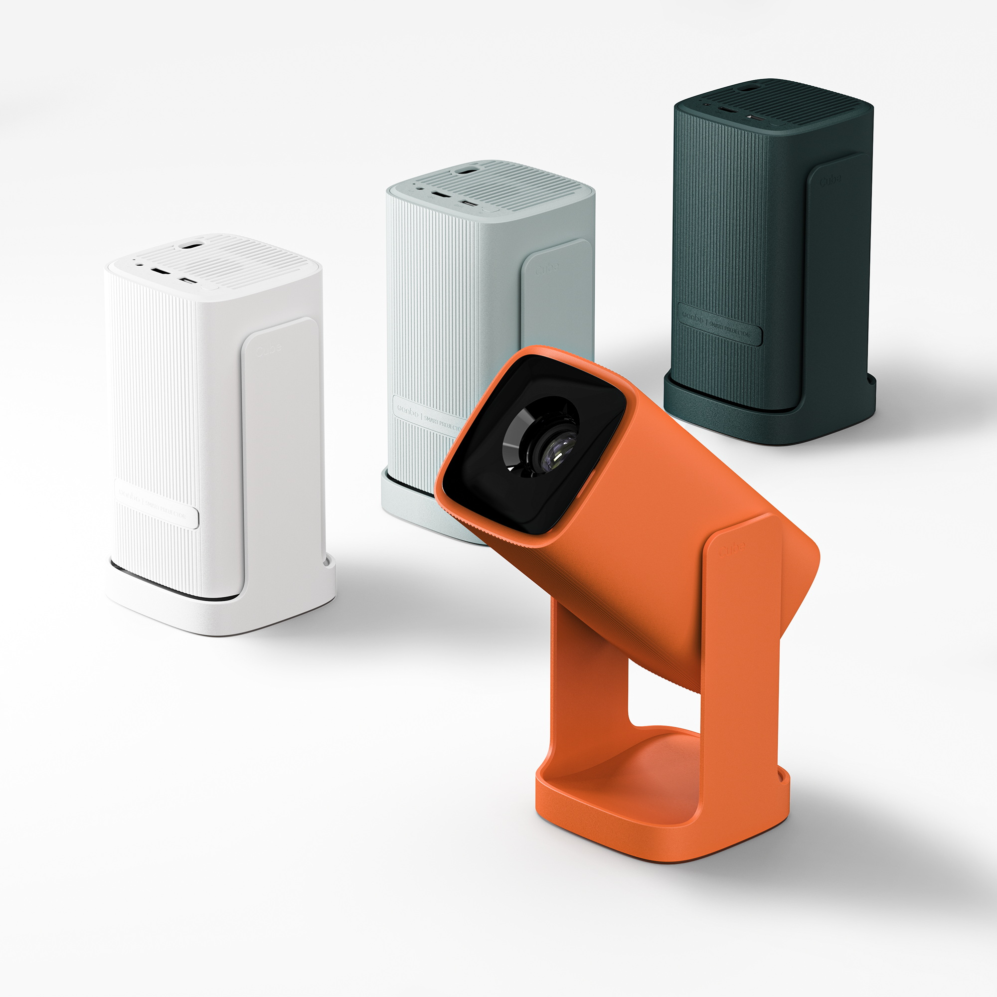 Портативний смарт-проектор Wanbo Cube 1 / 1280×720 / 350 ANSI lm / Android TV 11 / Wi-Fi / Bluetooth / Блакитний