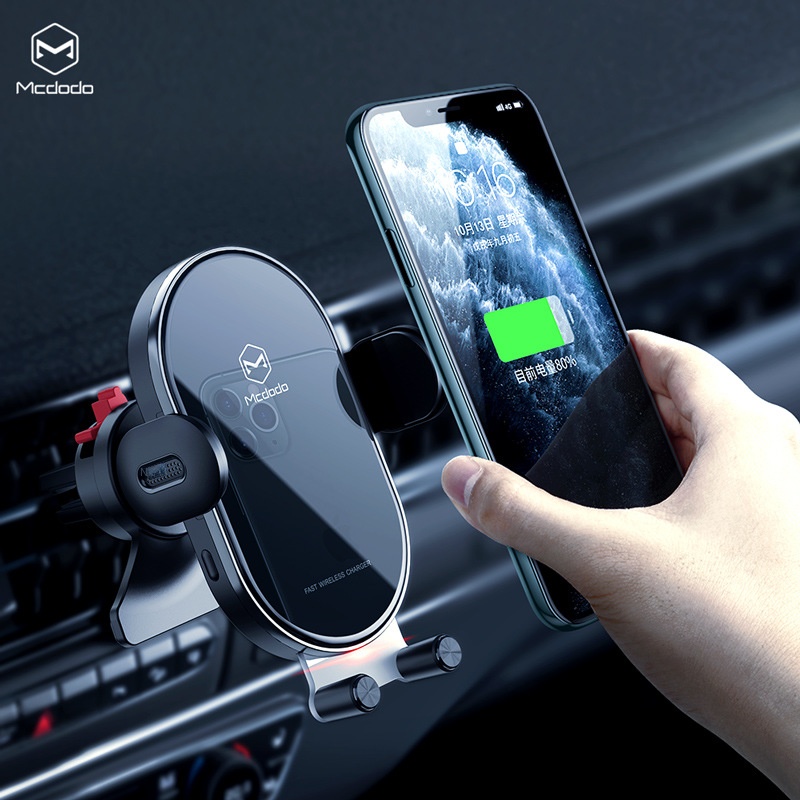 Автомобільний тримач для телефону Mcdodo CH762 (сенсорний) з функцією бездротової зарядки Qi 15 Вт, чорний