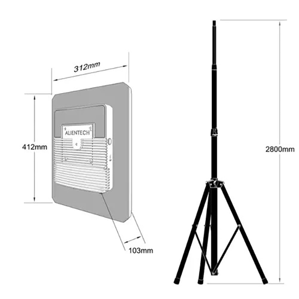 Усилитель сигнала антенны ALIENTECH DEIMOX, 915MHz+1.2G+2.4G+5.2G+5.8G + Штатив Alientech