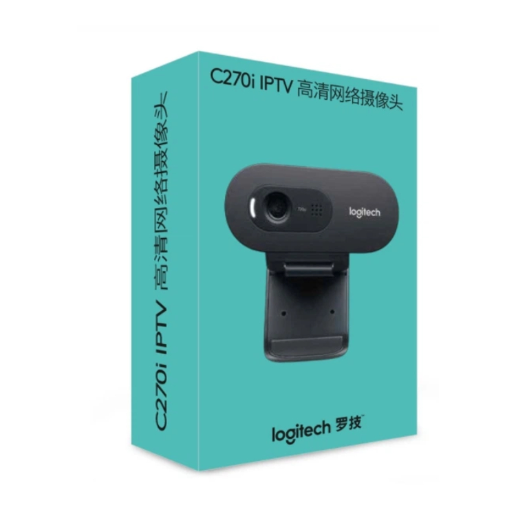 Веб-камера Logitech C270i IPTV HD с микрофоном для ПК, ноутбуков и Android-устройств / 1280×720 / USB 2.0 / Черный