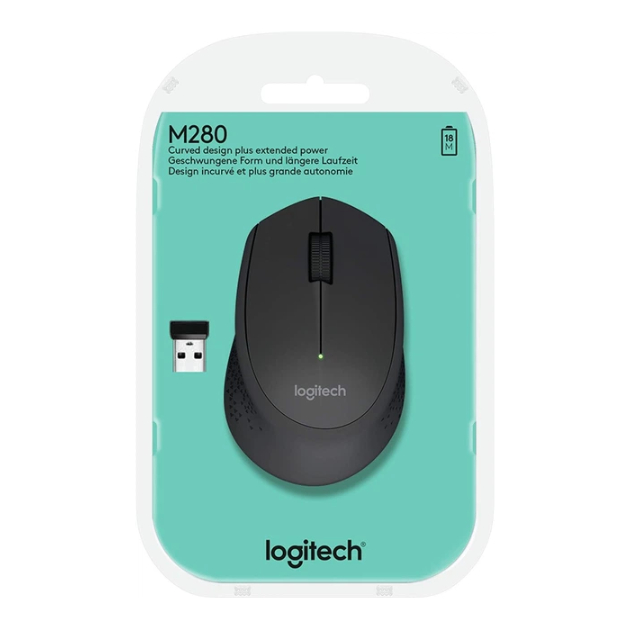 Мышь компьютерная беспроводная Logitech M280 / DPI 1000 / USB / Черный
