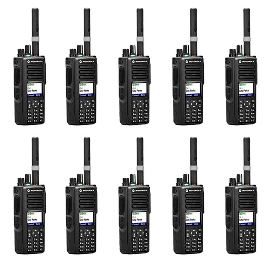 Радиостанция цифровая Motorola MotoTRBO DP4800e VHF AES-256 шифрование, комплект 10 штук
