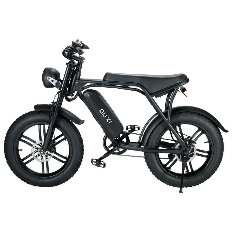 Всесезонный электрический велосипед OUXI V8 1000 Вт, макс. скорость 50 км/ч, запас хода 90 км, черный