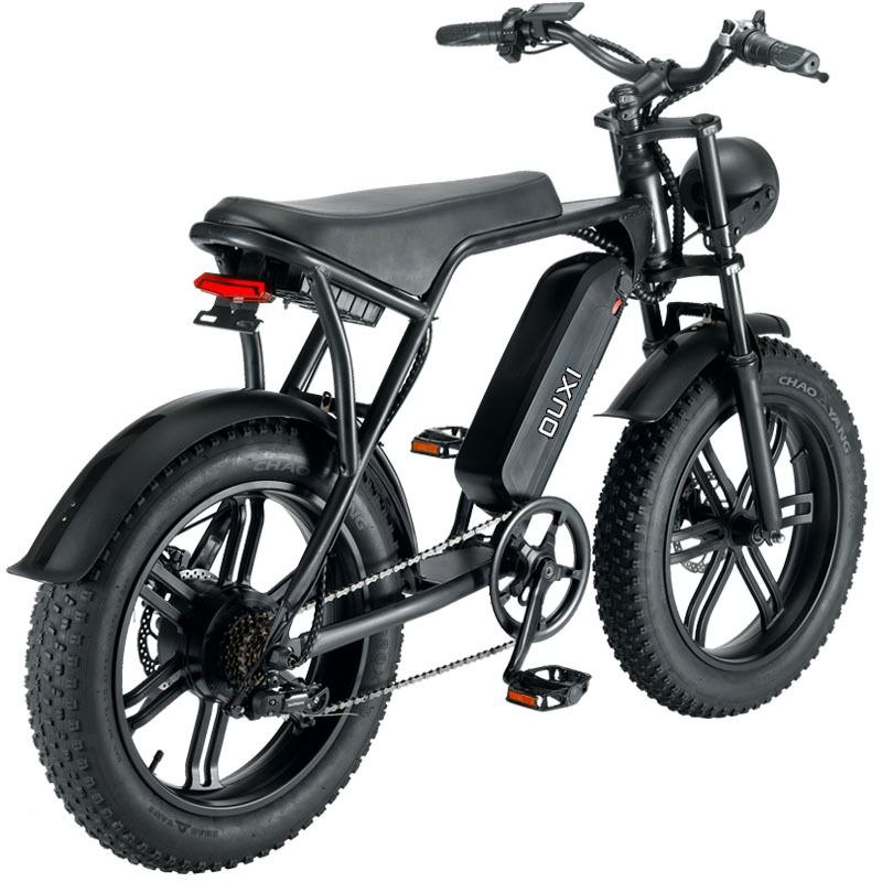 Всесезонний електричний велосипед OUXI V8, 1000 Вт, макс. швидкість 50 км/г, запас ходу 90 км, чорний