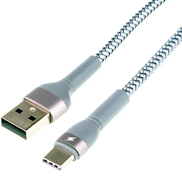 Кабель зарядки REMAX Jany RC-124a USB 2.0 — Type-C 2.4A Серый (1м)