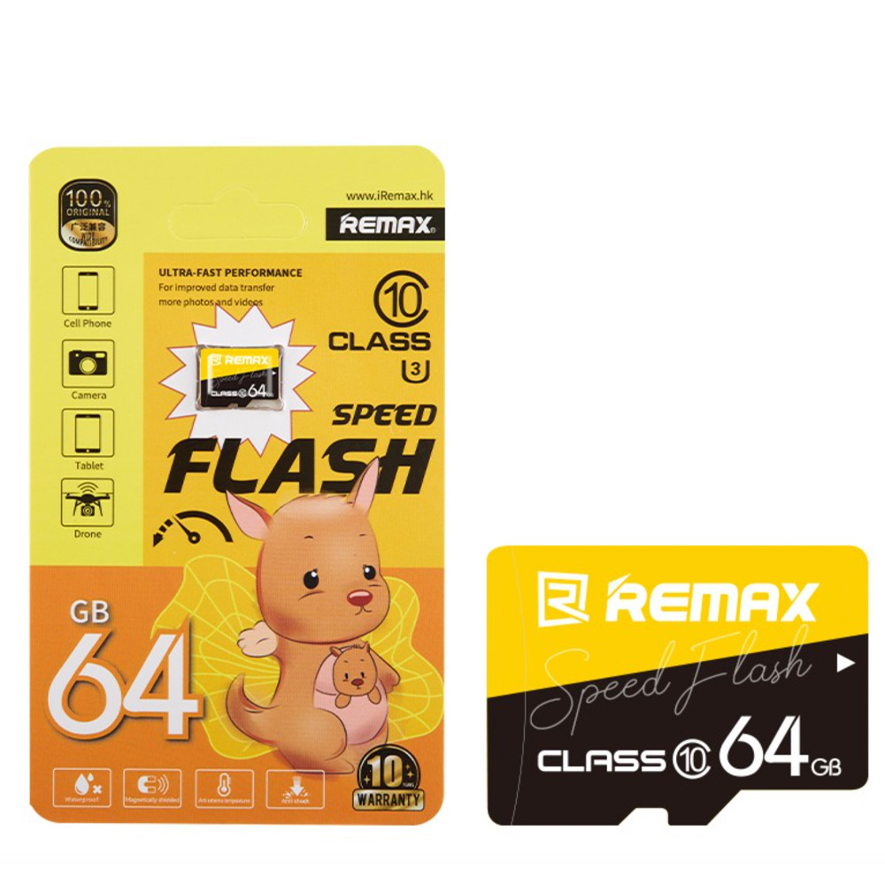 Карта пам`яті REMAX 64GB Speed Flash Class 10 Micro SD Card