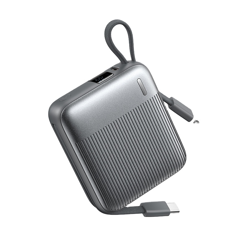 Павербанк Remax FC-05 / 10000 мАч / 22,5 Вт / USB-C +  Lightning / PD+QC / Серый