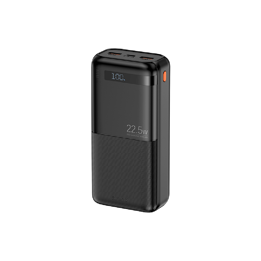 Павербанк 30000 мАч Remax FP-22 – 22,5 Вт, PD+QC, USB-C + 2×USB-A, с дисплеем, черный