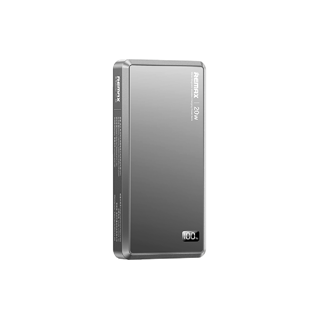 Павербанк 5000 мА·час Remax FP-36 – 20 Вт, PD+QC, USB-C + MagSafe, беспроводная зарядка, серый