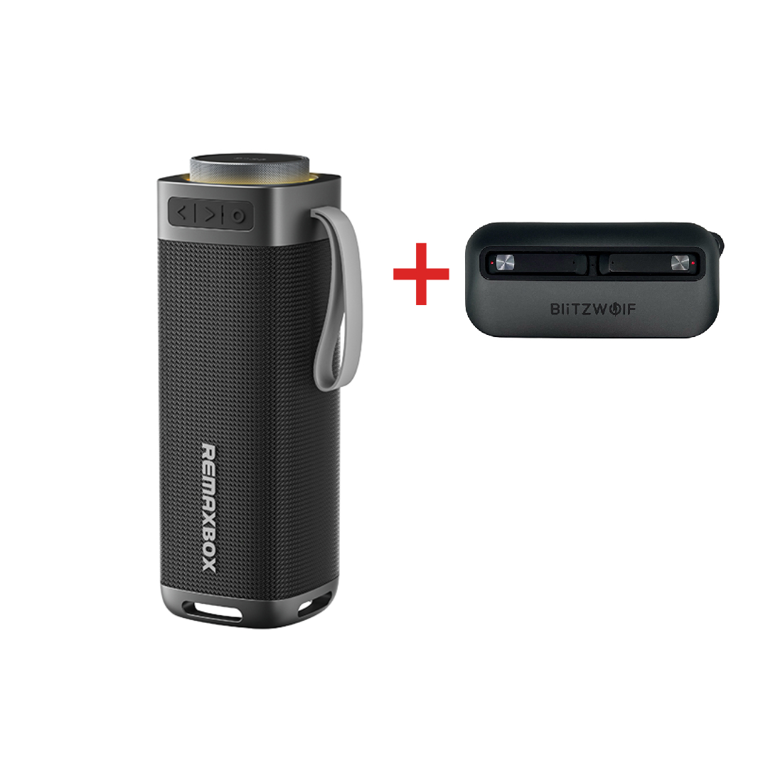 Портативна колонка Remax RB-M22 / 360° звук / RGB-підсвітка / TWS / Bluetooth 5.4 / до 9 годин роботи