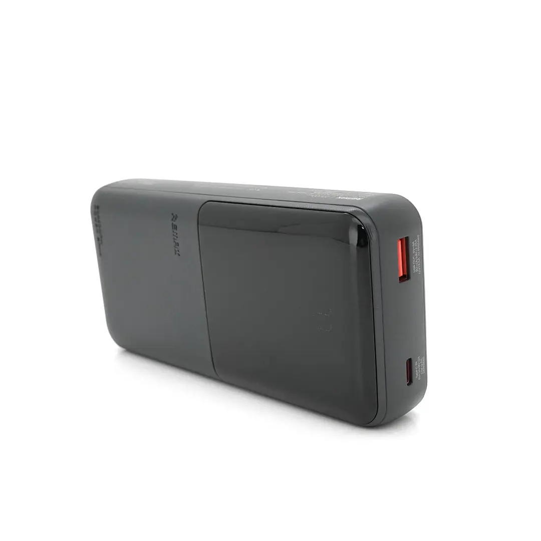 Павербанк 20000 мА·час Remax RPP-680 – 22,5 Вт, PD+QC, USB-A, с кабелями Type-C + Lightning, дисплей, черный