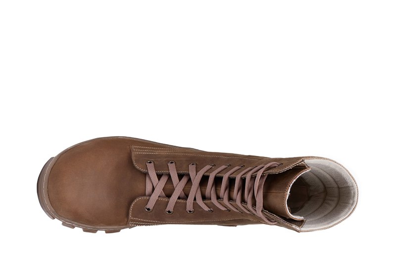 Берці - черевики тактичні шкіряні, легкі, демісезонні коричневі (WTBRTS001)