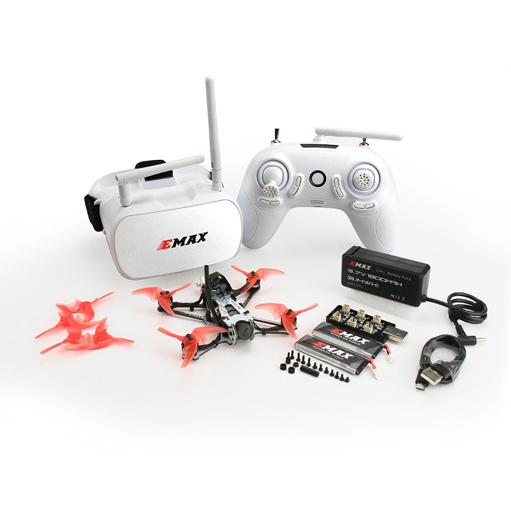 Квадрокоптер EMAX Tinyhawk II Freestyle RTF Kit - комплект: дрон з БК моторами, FPV окулярами, пультом, 2 батареями, з кейсом