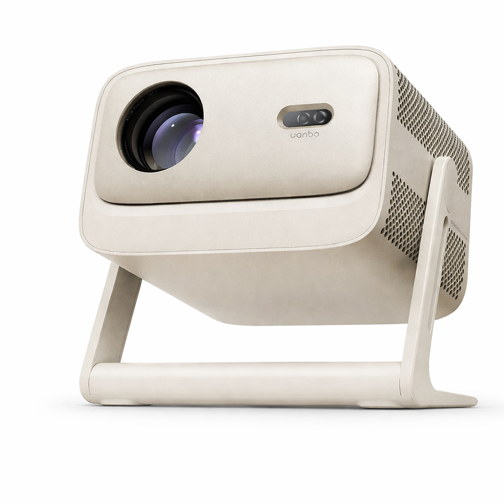 Проектор з підставкою Wanbo Vali 1 Pro / 1920x1080p / 600 ISO lm / Android 14, Google TV  / Wi-Fi / Bluetooth