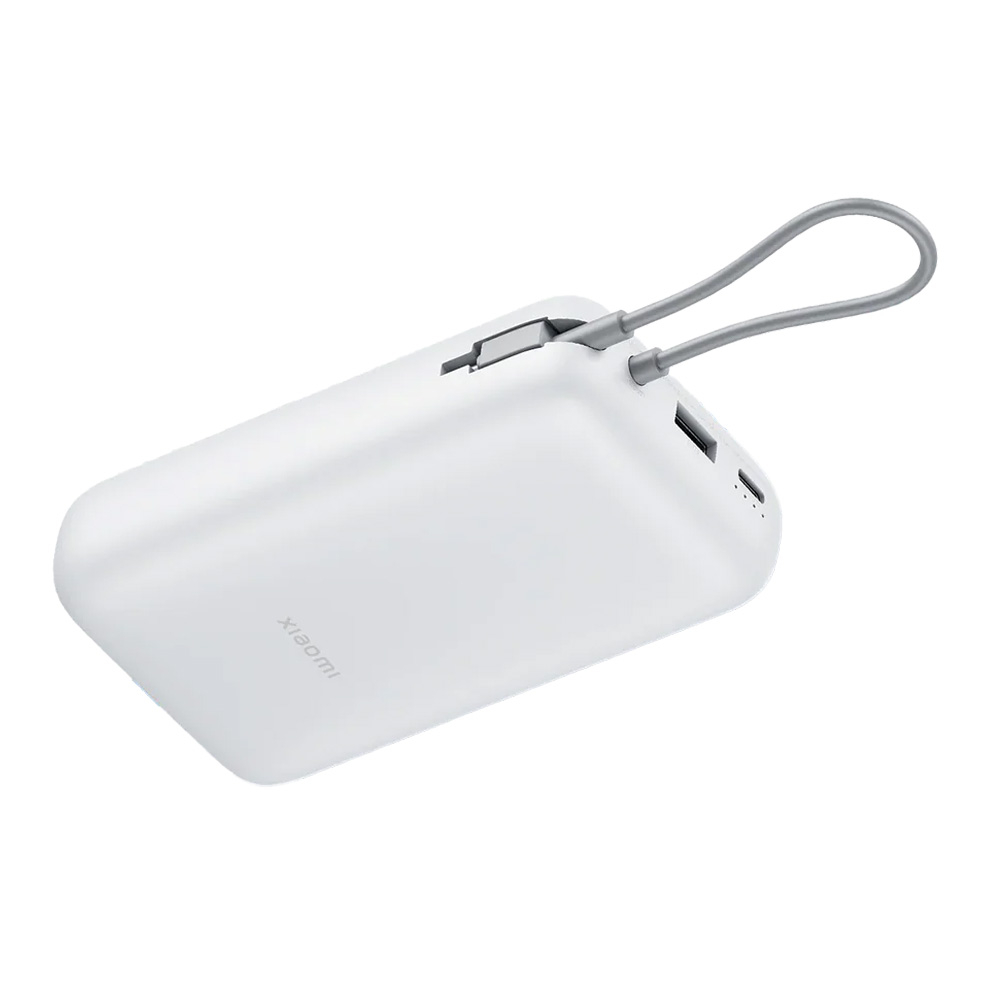 Павербанк Xiaomi Integrated Cable GL / 20000 мАг / до 22,5 Вт / USB-C + USB-A / PD+QC / З вбудованим кабелем / Світло-сірий