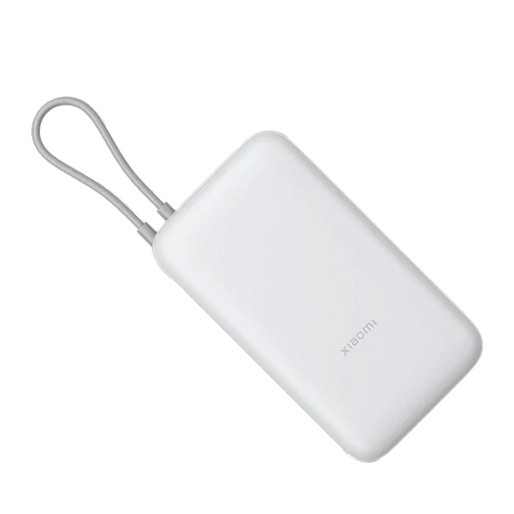 Павербанк Xiaomi Integrated Cable GL / 20000 мАг / до 22,5 Вт / USB-C + USB-A / PD+QC / З вбудованим кабелем / Світло-сірий