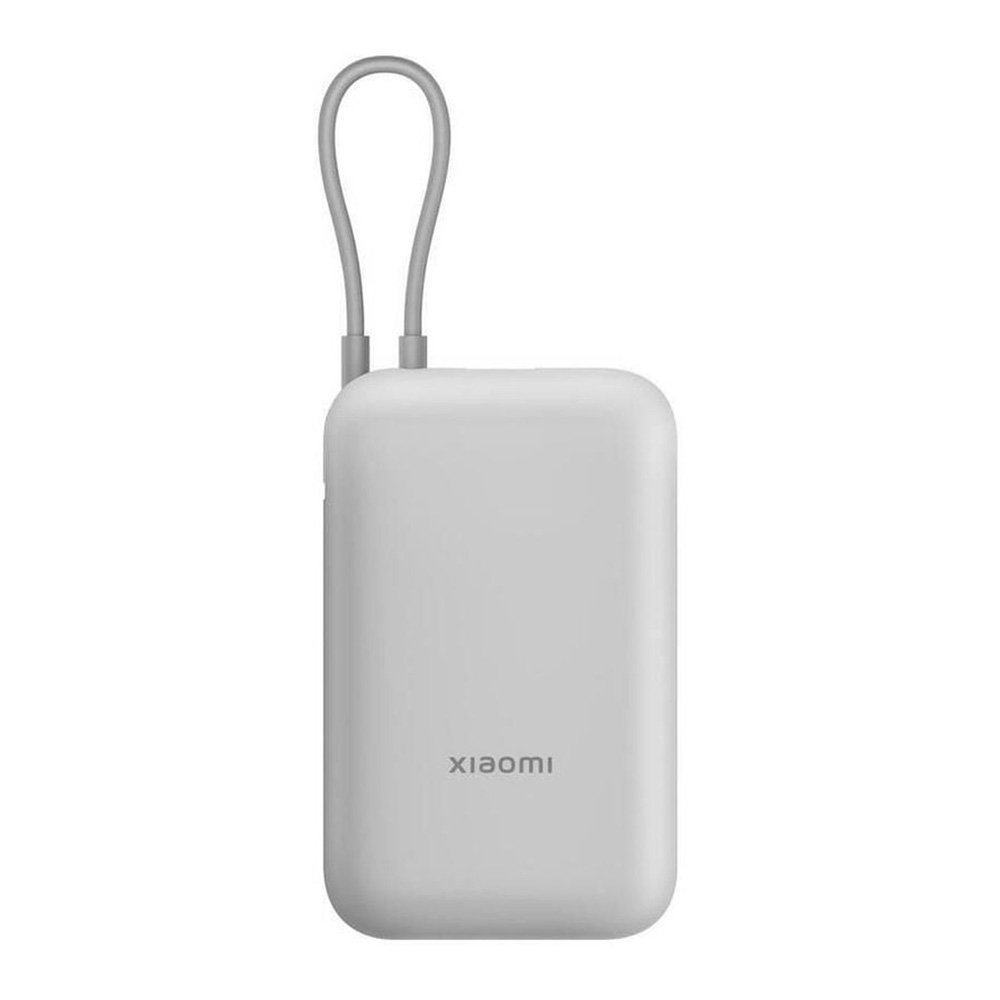 Павербанк Xiaomi Integrated Cable GL / 20000 мАг / до 22,5 Вт / USB-C + USB-A / PD+QC / З вбудованим кабелем / Світло-сірий