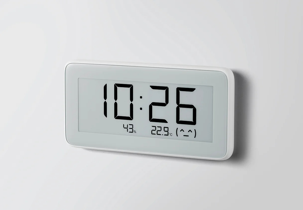 Годинник-термометр з датчиком вологості Xiaomi Temperature and Humidity Monitor Clock / 12/24 формат / Bluetooth (LYWSD02MMC)