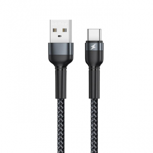 Кабель USB 2.0 to Type-C 2.4A REMAX Jany RC-124a Black (1м)