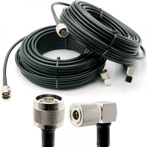 Високочастотний кабель подовжувач з CG240 роз’ємом QMA під антени ALIENTECH для дронів CG240-QMA-MW/N-M, 10 метрів 1 кабель (Папа-Мама)