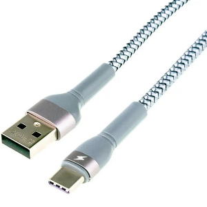 Кабель заряджання REMAX RC-124a Jany USB 2.0 — Type-C 2.4A Silver (1м)