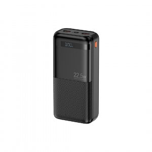 Павербанк 30000 мАч Remax FP-22 – 22,5 Вт, PD+QC, USB-C + 2×USB-A, с дисплеем, черный