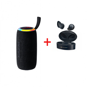 Портативна колонка Remax RB-M82 / RGB-підсвітка / TWS / Bluetooth 5.4, USB, TF card / FM-радіо / до 5 годин роботи