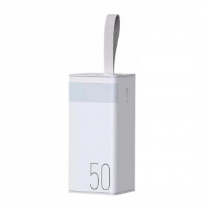 Павербанк Remax RPP-321 / 50000мАг / 22,5 Вт / USB-C + USB-A + microUSB / PD + QC / з ліхтариком / Білий