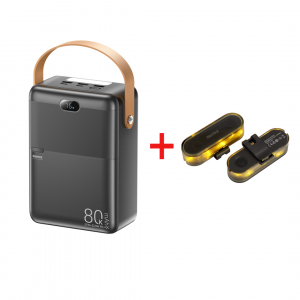 Павербанк Remax RPP-118 Piloteer Series / 80000 мАч / до 27 Вт / USB-C + USB-A / PD+QC / Черный