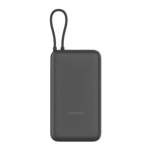 Павербанк Xiaomi Integrated Cable GL / 20000 мАг / до 22,5 Вт / USB-C + USB-A / PD+QC / З вбудованим кабелем / Темно-сірий